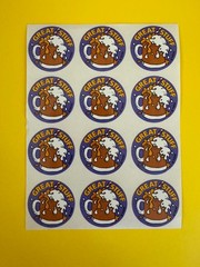 Vintage Trend Enterprises Scratch And Sniff Stinky Stickers Sheet 80’s