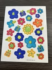 Vintage Hallmark Flower Butterfly Sticker Sheets Retro 90s Scrapbook Craft Color