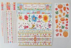 Vtg Scrapbook Supplies Lot 125 Pcs – Cardstock Stickers Die Cuts Frames Sheets