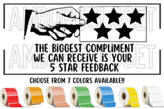 THANK YOU STICKERS WATERPROOF 2.25″×1.25 LABELS SEALS FEEDBACK REVIEW SHOP