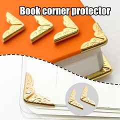 100PCS 15mm (3/5″) Gold Metal Book Corner Protectors, Vintage Photo & Scrapbook