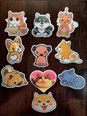 STICKERS UPICK Various Animals Cute Cartoon Vinyl PEEL & STICK