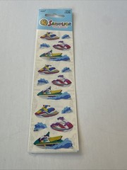 SandyLion Lot of 1 Strip New Jet Ski Vintage Stickers Metallic X6