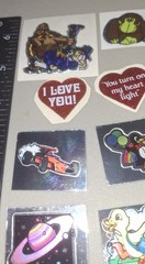 vintage Stickers,bj Decal Specialties Lot Mylar Glittery Prism
