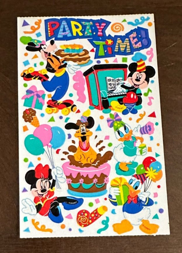 Vtg Disney Sandylion MICKEY and FRIENDS PARTY TIME~Goofy~PLUTO~Minnie~DONALD~New