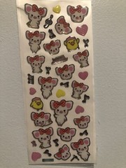 San X Kawaii Piggy Girl Epoxy Puffy Sticker Sheet Vintage Htf