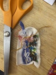 Slow Stitch, Patch, Vintage Handmade Upcycle,Junk Journal,tag,embellishment