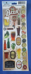 #14 NEW Lot-4 Sheets Beer Lager Stickers Cardmaking Scrapbook Crafts DIY
