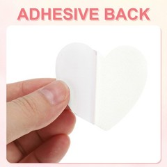 1.8″x1.8″ Heart Foam Stickers, 100Pcs EVA Glitters Foam Shape Sticker, White