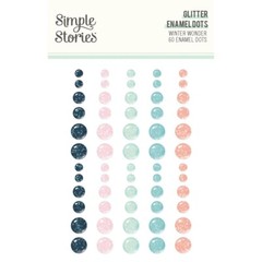 Crafts Enamel Dots SS Sticky Back Glitter Winter Wonder Pink Blues Orange