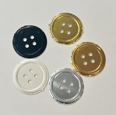 25+ Metallic Matte Paper Button Die Cuts For Scrapbook Journal And Crafts