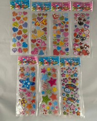 7 Different Sheets 3D Puffy Hearts and Stars Stickers Bulk Stickers for Kids