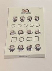 Hubman and Chubgirl Stationary Buddies Planner Sticker Lot of 8 NEW