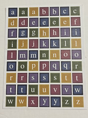 Vintage Scrapbook Alphabet LOT – 9 Sets of Square Shaped Letters/Numbers