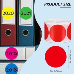 4000 Pcs 2-Inch Dot Stickers – Self-Adhesive Color Coding Labels in 8 Colors