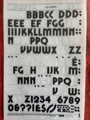 Four (4) Letraset INSTANT LETTERING Transfer Letters Marvin 72pt NICE 1