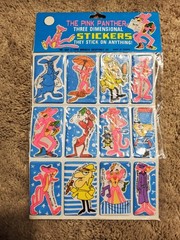 Vintage Pink Panther Puffy Stickers 1979 – 1980s Cartoon Characters Never Used!