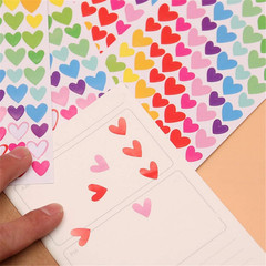18 Sheets 1512 Pcs Colorful Heart Shape Self Adhesive Stickers, for Scrapbooking