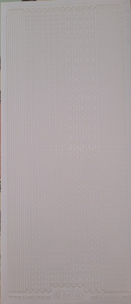 Peel Off Stickers Thin Borders in White Red Green Black Silver Gold Blue Pink