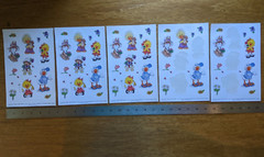 VTG 5 JUMBO SUZY’S ZOO VISITS CURRENT STICKER SHEETS SIZE 6″ X 9″ 90s EASTER
