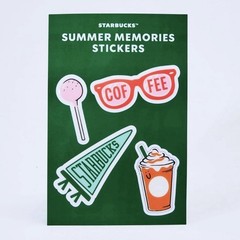 NWT Starbucks 2026 Summer Road Trip Sticker Pack of 4 Stickers 1 Sheet- Pack #3