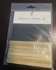 DCWV Adhesive Ribbon-1yd each of 3 shades-5/8″-/Coral/Green/Tan