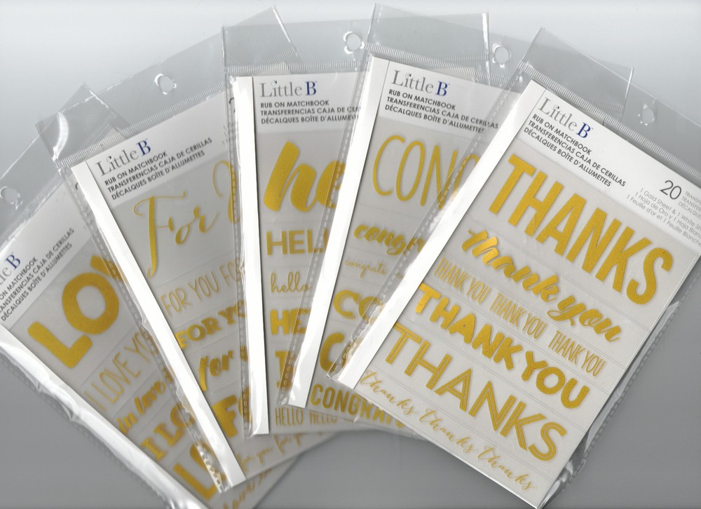 Little B rub-ons~several varieties~Words/Flourishes~2 sheets per pkg.~So Nice!