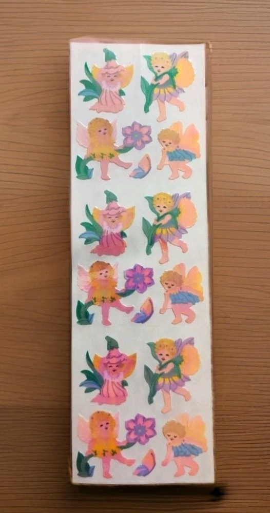 Vintage Sandylion Pearl Fairy Stickers 1 Strip