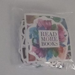 Books & Reading Quote Sticker Lot – «READ MORE BOOKS» Multicolor Designs