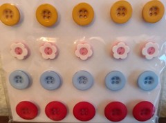 4 Pks Adhesive Buttons Various Shapes & Colors Paper Crafting Embellishments #54