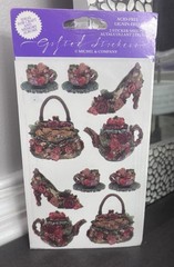 Michel Company New Stickers Antique Ribbon Roses scrapbook Victorian Tea Party