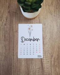 Large Calendar Stickers for Planners and Journals Birth Flower Design 5″ x 7″