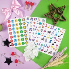 Small Music Note Stickers – Decorative Vinyl Music Symbols for Notebooks,