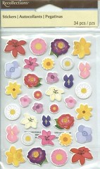 Flowers Flower Red Yellow Pink Purple Blue White Recollections Pillow Stickers