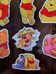 WINNIE THE POOH STICKERS x 10 LARGE PIGLET TIGGER EEYORE UMBRELLA HONEY BED WIN2