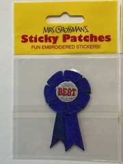 3 Packs Vtg Mrs Grossman Sticky Patch Stickers Best Blue Ribbon Winner 2.5 x 1.5
