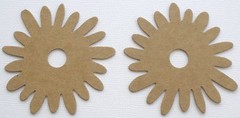 {4} SUMMER FLOWER – Bare Unfinished Chipboard Die Cuts Embellishments – 3″ inch