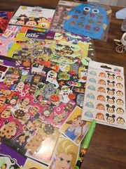 Sticker Collection Bundle – Disney, Miraculous, Random Stickers, And One Pen Lot