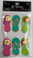 The Paper Studio La Petites Flip Flop Stickers – New, Never Used 6 pc Pink,Green