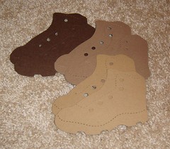 AccuCut Hiking/Army Boot…..Lot of Six in Browns.
