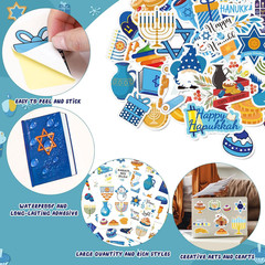 200 Pegatinas de Januce Ninos Dreidel Menora de Velas Fiesta DIY Manualidades