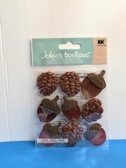 FREE SHIP Jolee’s ACORNS Scrapbook Sticker ANIMALS DOGS BIRD SQUIRRELS TREE FALL