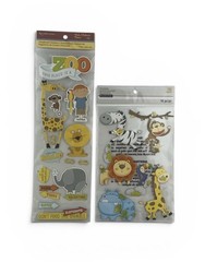 Recollections Zoo Animals Scrapbooking Chipboard Stickers 2 Packages 36 Pcs