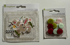 Imaginisce Welcome Spring Mixed Lot-Die-Cuts Shapes & Buttons, Bunnies