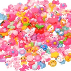LibiIine 100pcs Mix Lots Flatback Resin Buttons Flat Back Mix,