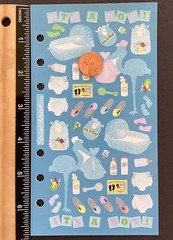 7 Pks BABY BOY Stickers — Trains Transportation Baby Objects Firetruck Police