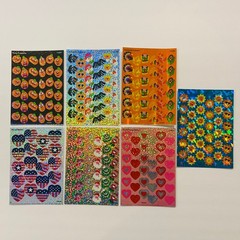 TREND Sparkle Sticker Sheets HOLIDAY SEASONS, HEARTS, SUNNY SMILES 7 pk NEW