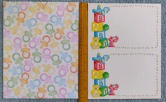 Lot of Baby Paper, Stickers, Ribbon for Card Making Scrapbooking Journaling