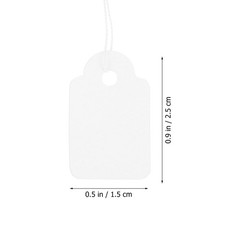 200Pcs Hanging Price Label White Paper for Jewelry Shop and Supermarket Use