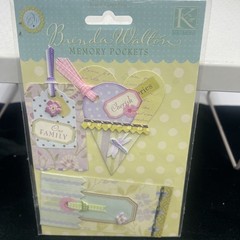 K&Company Brenda Walton Memory Pockets~Dimensional Sticker Lot Scrapbook Tags